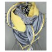 Lace & Flowers - Yellow & Grey