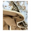 Stars & Flowers - Taupe & withe